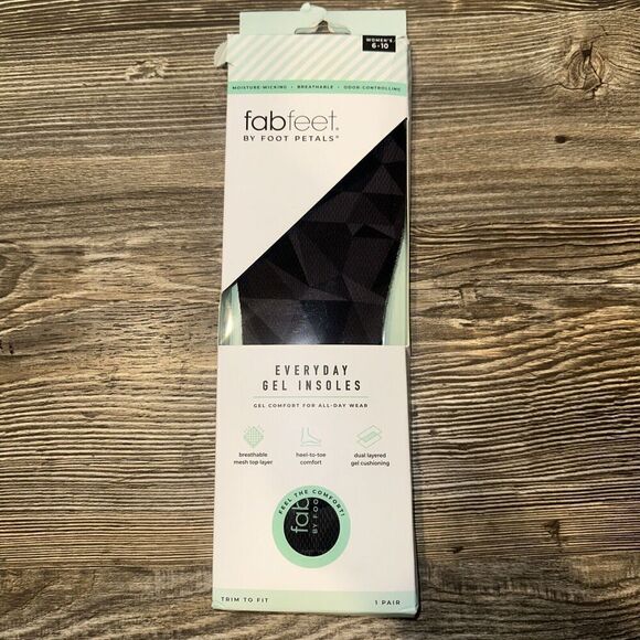 Fab Feet by Foot Petals Washable Terry Cloth Comfort Insoles Women's 6-10. 16 - Picture 1 of 5